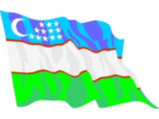 Sticker Custom Preview Image #060098 Flags World Uzbekistan2