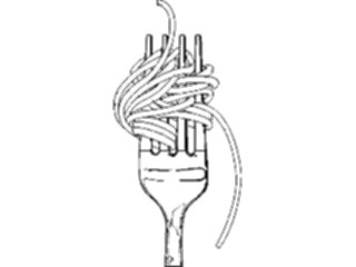 Sticker Custom Preview Image #060535 Food Drink Breads Cereals Spaghetti Fork