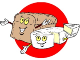 Sticker Custom Preview Image #060641 Food Drink Cartoons Bread Cheese