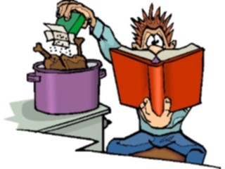 Sticker Custom Preview Image #060750 Food Drink Cartoons Cooking Reading
