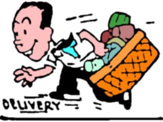 Sticker Custom Preview Image #060773 Food Drink Cartoons Delivery Groceries
