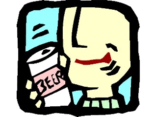 Sticker Custom Preview Image #060783 Food Drink Cartoons Drinking Beer1