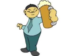 Sticker Custom Preview Image #060784 Food Drink Cartoons Drinking Beer2