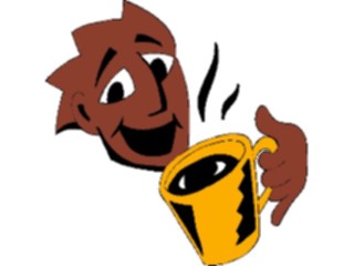 Sticker Custom Preview Image #060789 Food Drink Cartoons Drinking Coffee1