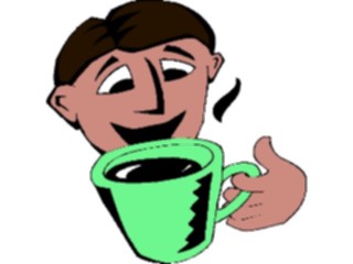 Sticker Custom Preview Image #060790 Food Drink Cartoons Drinking Coffee2
