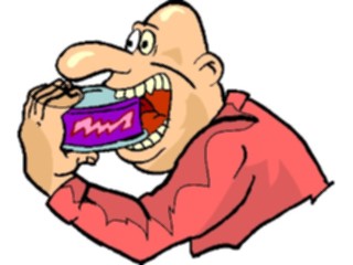 Sticker Custom Preview Image #060810 Food Drink Cartoons Eatinga Can