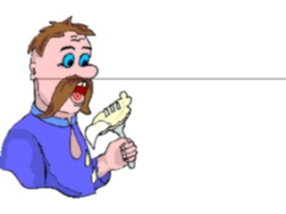 Sticker Custom Preview Image #060812 Food Drink Cartoons Eatinga Forkful