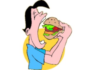 Sticker Custom Preview Image #060816 Food Drink Cartoons Eatinga Hamburger4