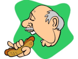 Sticker Custom Preview Image #060818 Food Drink Cartoons Eatinga Hot Dog