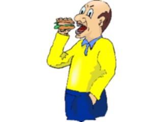 Sticker Custom Preview Image #060822 Food Drink Cartoons Eatinga Sandwich4