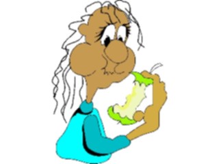 Sticker Custom Preview Image #060828 Food Drink Cartoons Eatingan Apple2