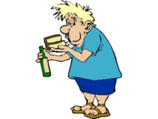Sticker Custom Preview Image #060833 Food Drink Cartoons Eating Cake2