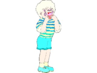 Sticker Custom Preview Image #060835 Food Drink Cartoons Eating Cake4