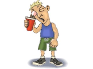 Sticker Custom Preview Image #060879 Food Drink Cartoons Examining Drink