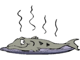 Sticker Custom Preview Image #060885 Food Drink Cartoons Fish Platter