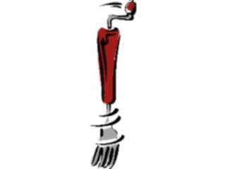Sticker Custom Preview Image #060899 Food Drink Cartoons Fork Mechanical