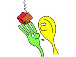 Sticker Custom Preview Image #060900 Food Drink Cartoons Fork Spoon