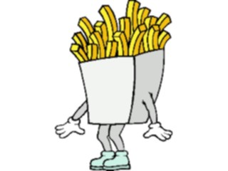 Sticker Custom Preview Image #060901 Food Drink Cartoons French Fries