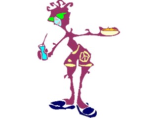 Sticker Custom Preview Image #060909 Food Drink Cartoons Funky Eater