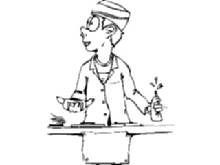 Sticker Custom Preview Image #060950 Food Drink Cartoons Hot Dog Server