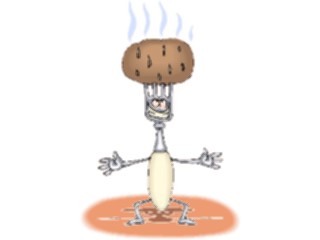 Sticker Custom Preview Image #060953 Food Drink Cartoons Hot Potato