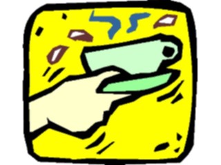 Sticker Custom Preview Image #060954 Food Drink Cartoons Hot Teain Hand