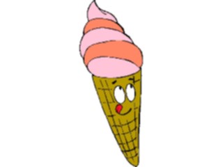 Sticker Custom Preview Image #060960 Food Drink Cartoons Ice Cream Cone2