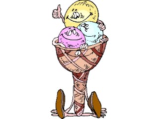 Sticker Custom Preview Image #060964 Food Drink Cartoons Ice Cream Sundae