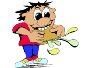 Sticker Custom Preview Image #060967 Food Drink Cartoons Juicy Sandwich