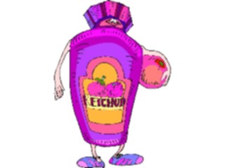 Sticker Custom Preview Image #060970 Food Drink Cartoons Ketchup