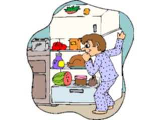 Sticker Custom Preview Image #060972 Food Drink Cartoons Late Night Snack1