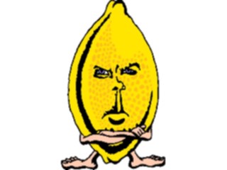Sticker Custom Preview Image #060975 Food Drink Cartoons Lemon Angry