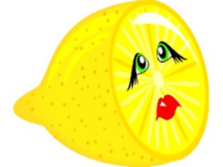 Sticker Custom Preview Image #060976 Food Drink Cartoons Lemon Sad