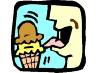 Sticker Custom Preview Image #060978 Food Drink Cartoons Licking Ice Cream1
