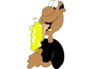 Sticker Custom Preview Image #060979 Food Drink Cartoons Licking Ice Cream2