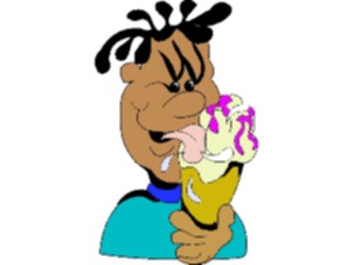 Sticker Custom Preview Image #060980 Food Drink Cartoons Licking Ice Cream3