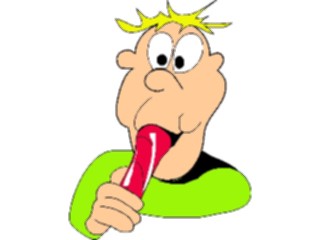 Sticker Custom Preview Image #060981 Food Drink Cartoons Licking Ice Cream4