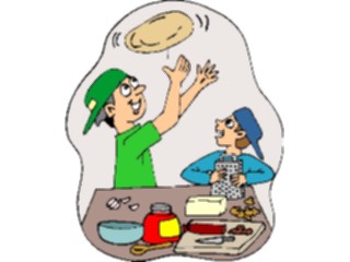 Sticker Custom Preview Image #060996 Food Drink Cartoons Making Pizza