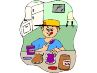 Sticker Custom Preview Image #060997 Food Drink Cartoons Making Sandwich