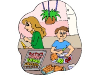 Sticker Custom Preview Image #061000 Food Drink Cartoons Making Veggie Platter