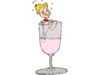 Sticker Custom Preview Image #061013 Food Drink Cartoons Manin Champagne