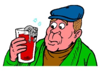 Sticker Custom Preview Image #061021 Food Drink Cartoons Manwith Beer08