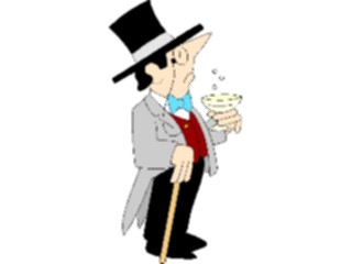Sticker Custom Preview Image #061025 Food Drink Cartoons Manwith Champagne