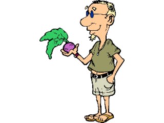 Sticker Custom Preview Image #061030 Food Drink Cartoons Manwith Turnip
