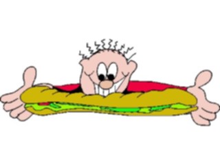 Sticker Custom Preview Image #061037 Food Drink Cartoons Measuring Sandwich