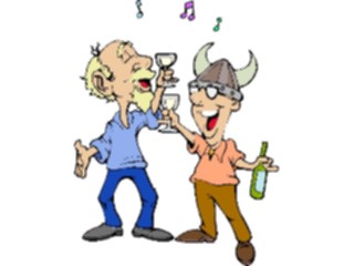 Sticker Custom Preview Image #061042 Food Drink Cartoons Men Drinking1