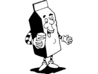 Sticker Custom Preview Image #061045 Food Drink Cartoons Milk Carton1