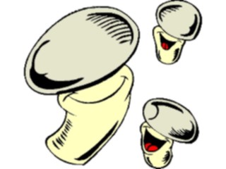 Sticker Custom Preview Image #061062 Food Drink Cartoons Mushrooms Laughing