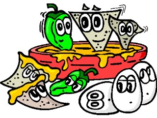 Sticker Custom Preview Image #061063 Food Drink Cartoons Nachos