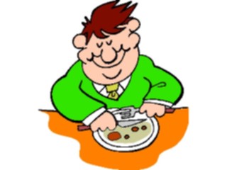 Sticker Custom Preview Image #061064 Food Drink Cartoons Napping During Dinner
